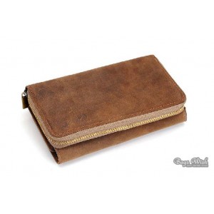 Trifold leather wallets for men
