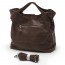 coffee leather cross body bag