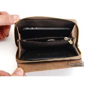 brown Trifold leather wallets for men