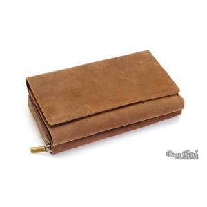 Trifold leather wallets for men, brown wallet men leather
