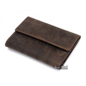 brown Tri fold leather wallets for men