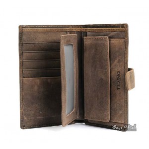 Quality leather wallets for men, brown personalized leather wallet - BagsWish