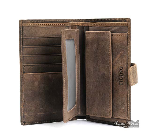 Quality leather wallets for men, brown personalized leather wallet - BagsWish