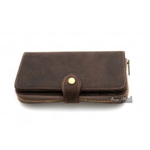 long leather wallet