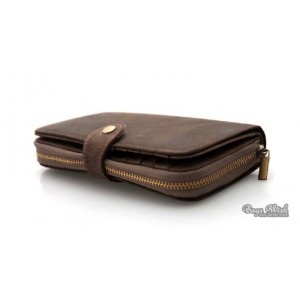 brown Mens wallet leather