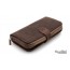 brown long leather wallet