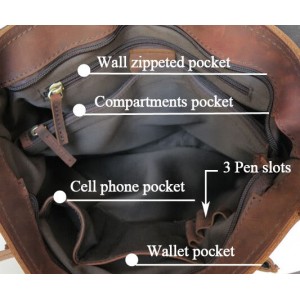 leather Mens messenger bag