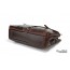 Genuine leather briefcase coffee