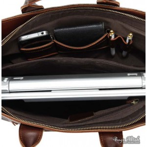 leather Genuine leather briefcase