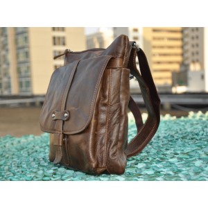 brown Mens small messenger bag