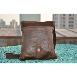 leather Mens small messenger bag