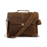 Men leather bag, coffee mens briefcase bag