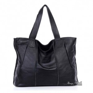black Tote bag leather