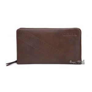Mens fine leather wallet, brown mens leather credit card wallet