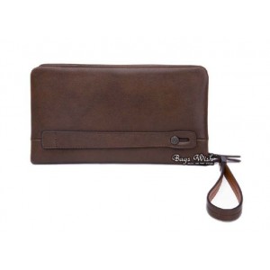 brown Mens fine leather wallet