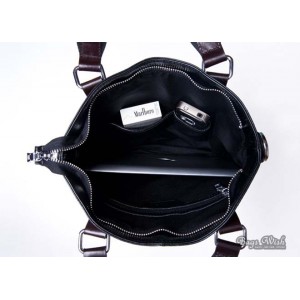 Ipad black leather man bag