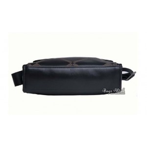 black leather messenger bag for men