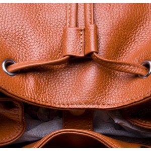 ladies Brown leather backpack