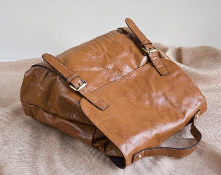 Best leather backpack coffee, brown leather backpack purse - BagsWish