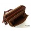 brown mans leather briefcase
