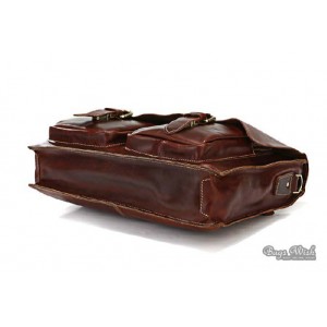 brown luxury leather laptop bag