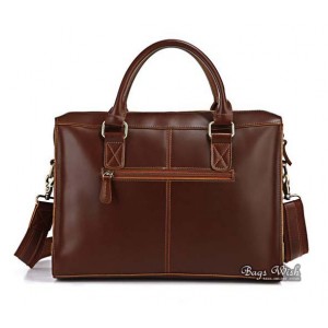 brown Mens laptop bag leather