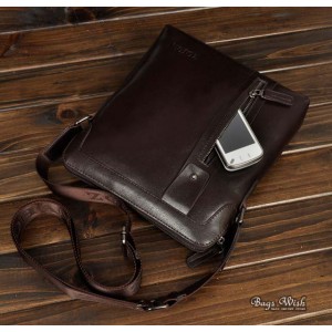 mens ipad leather messenger purse