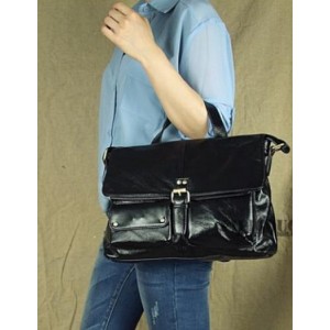 black classic leather briefcase