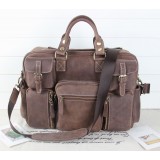 Briefcases for men leather, coffee business briefcase