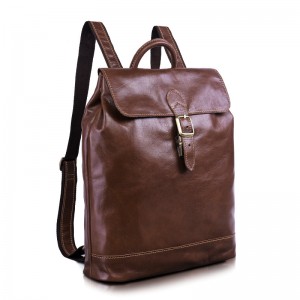 Leather backpack purse coffee
