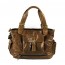 Leather tote handbag