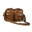 brown leather organizer handbag