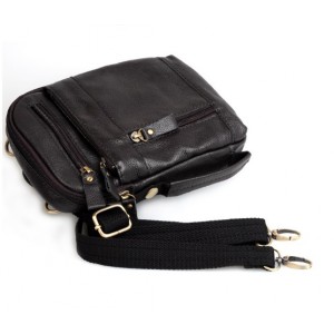 black messenger shoulder bag