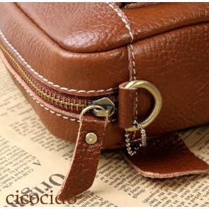 brown real messenger bag