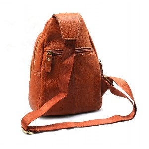 brown One strap backpack for girls