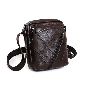 Retro messenger bag, coffee rugged leather messenger bag
