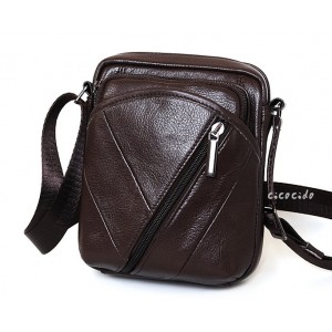 coffee rugged leather messenger bag