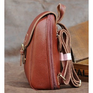 brown Backpack purse leather