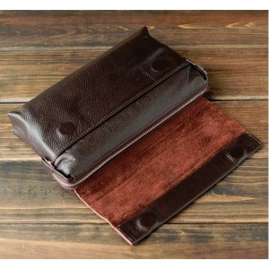 mens leather pouch clutch