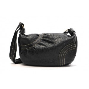 black Leather messenger bag