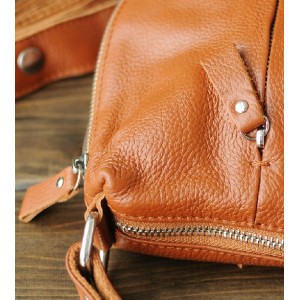 brown leather messenger satchel