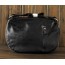 Leather messenger bag black