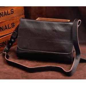 coffee Leather messenger bag for women