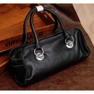 black stylish leather handbag