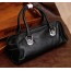 black stylish leather handbag