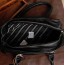 black leather handbag