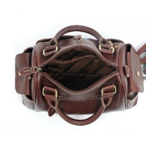 brown Leather vintage messenger bag