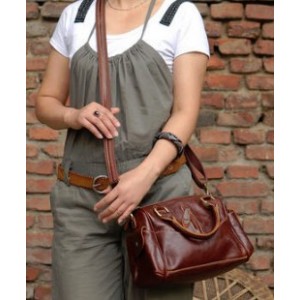 brown vintage messenger bag