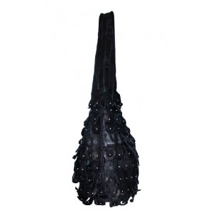 black Messenger bag with zipper
