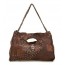 Brown leather satchel handbag